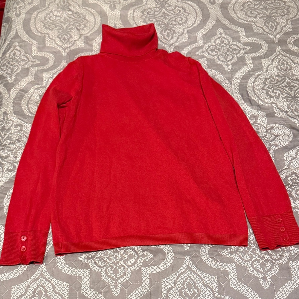 Women’s Red Turtleneck Sweater